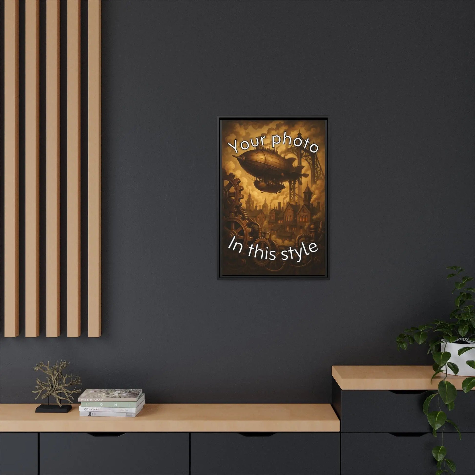 Framed Canvas Art - Clockwork Sepia - Vertical - 20″ x 30″ (Vertical) / Black / 1.25’’ - Canvas