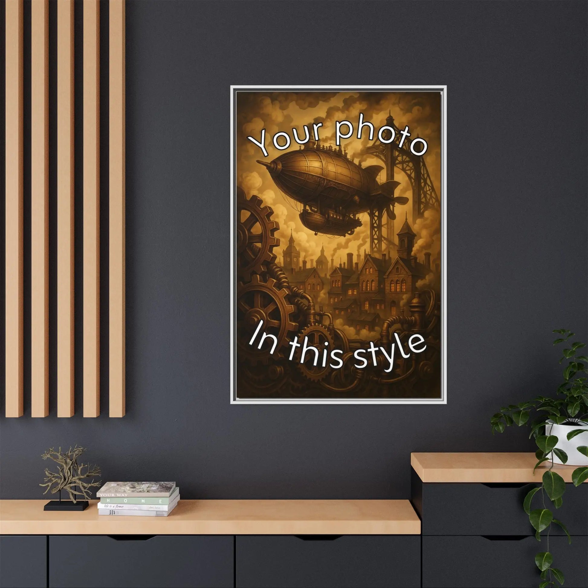 Framed Canvas Art - Clockwork Sepia - Vertical - 32″ x 48″ (Vertical) / White / 1.25’’ - Canvas